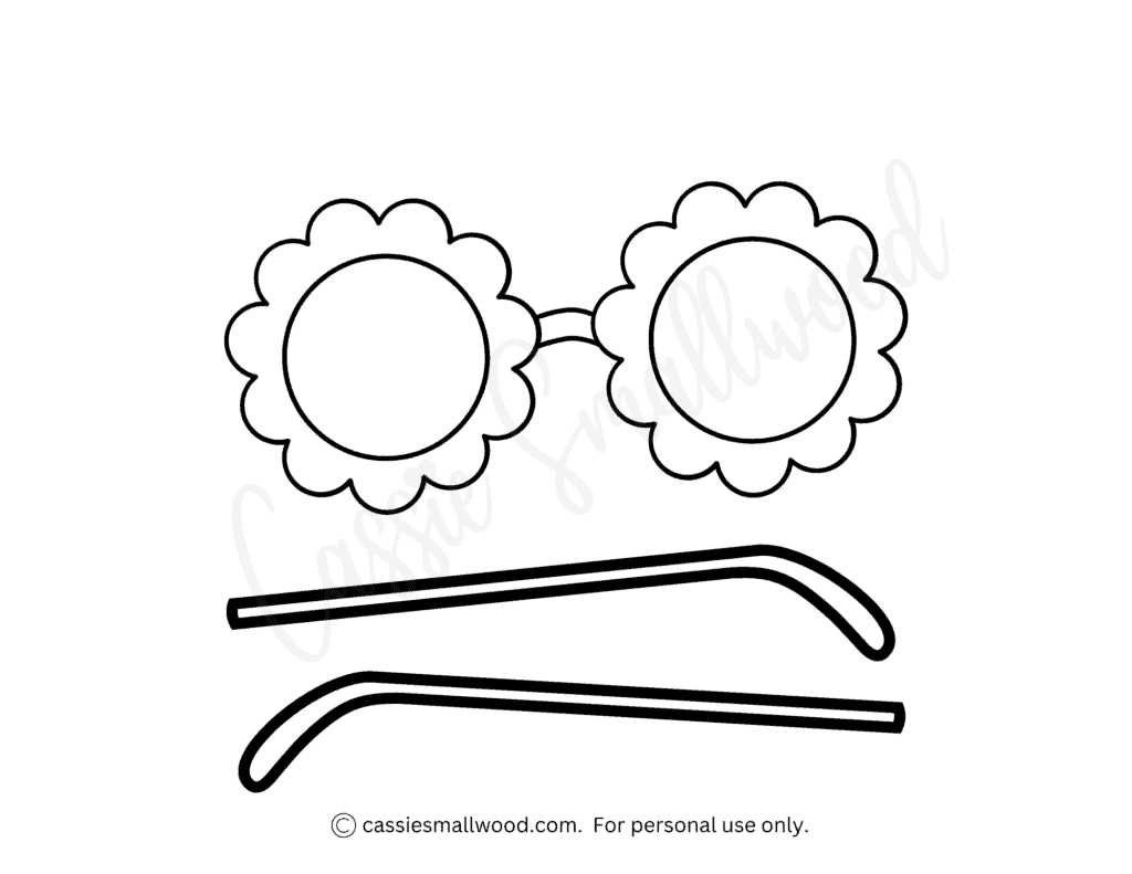 sunglasses template free printable