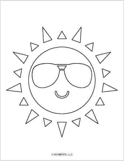 sunglasses template free printable