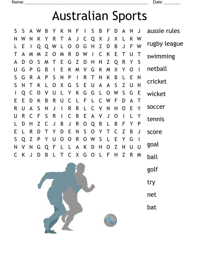 sport word search printable