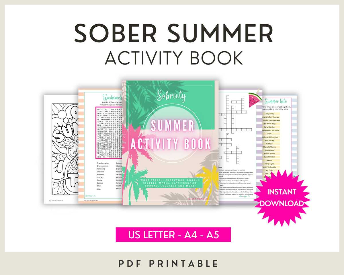 recovery word search printable