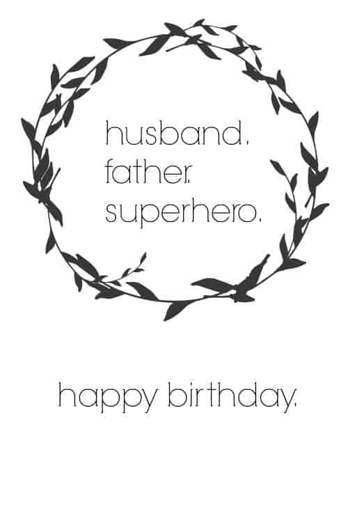printable birthday cards husband