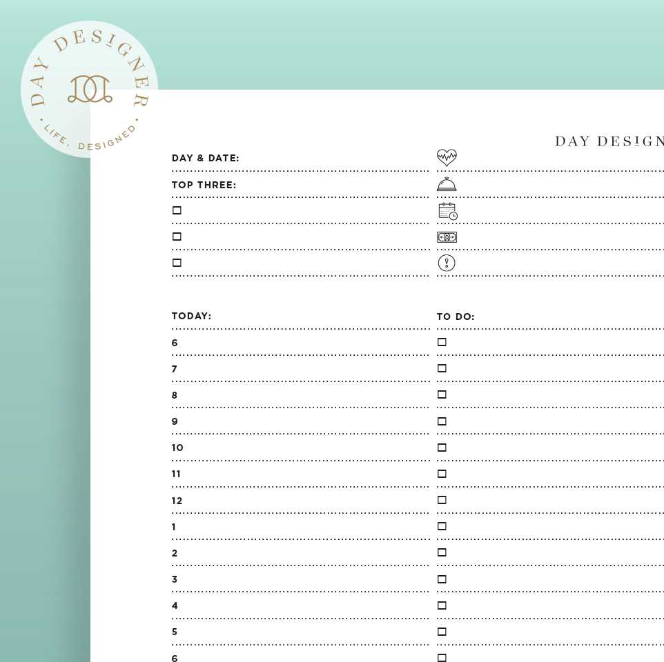 day designer printables