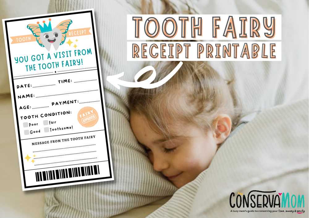 free tooth fairy receipt printable