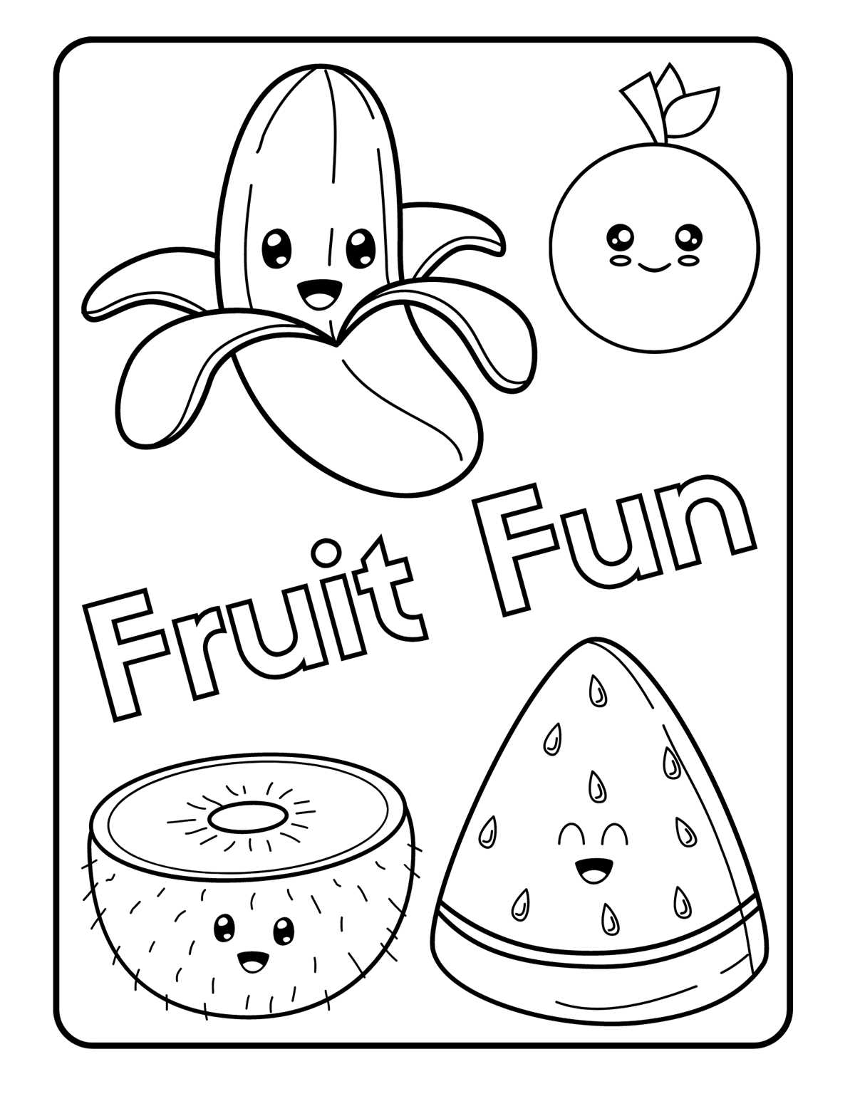 printable fruit coloring pages