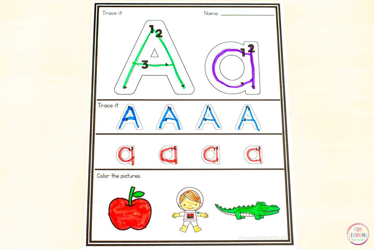 printable letter a tracing worksheets