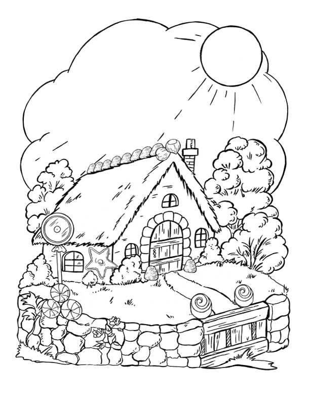gingerbread house coloring pages printable