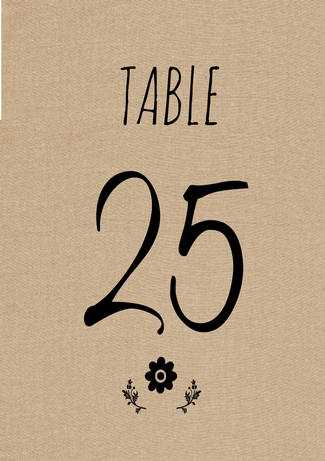 table numbers free printables