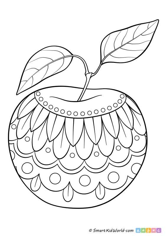 printable coloring apple