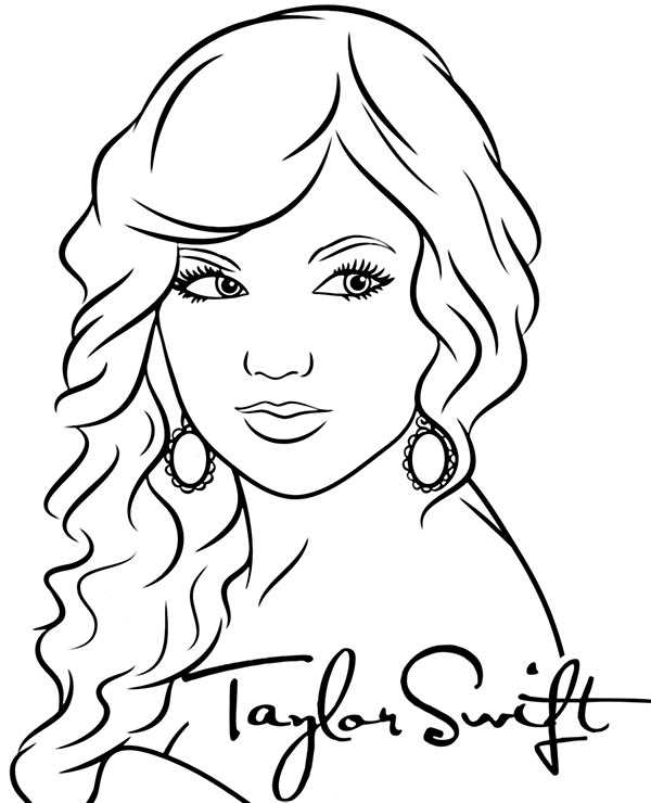 taylor swift printable colouring pages