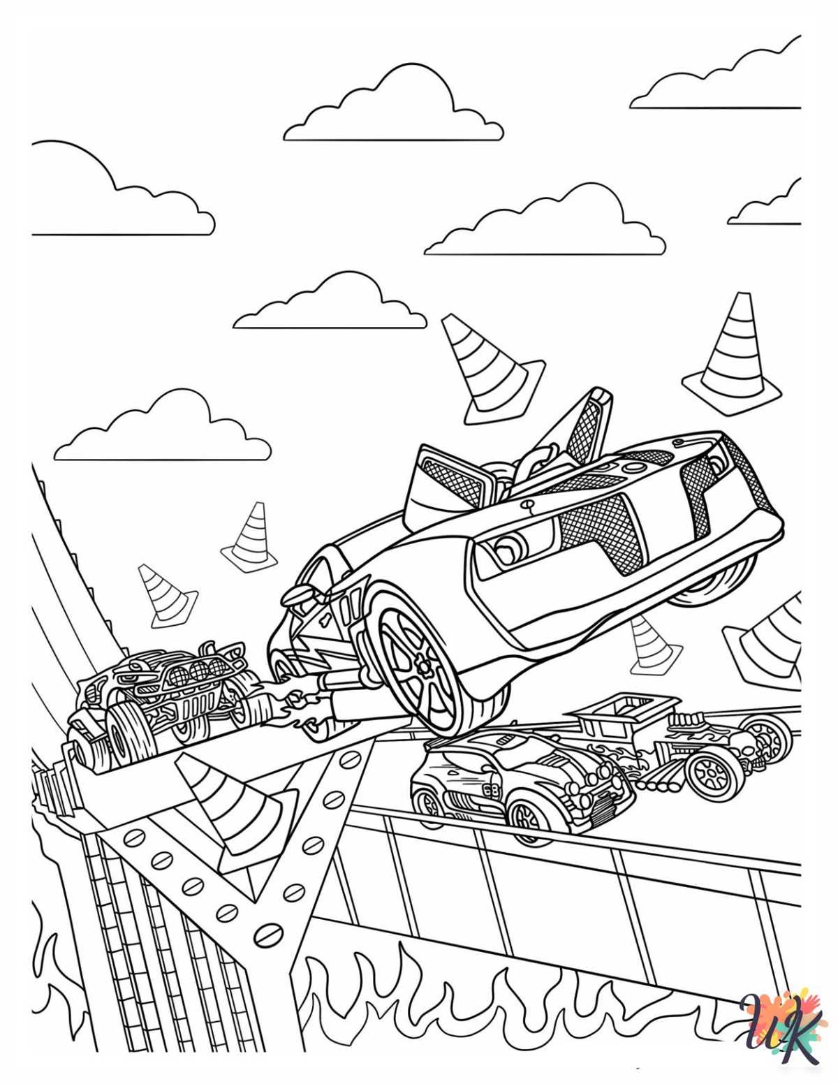 hot wheels coloring pages printable