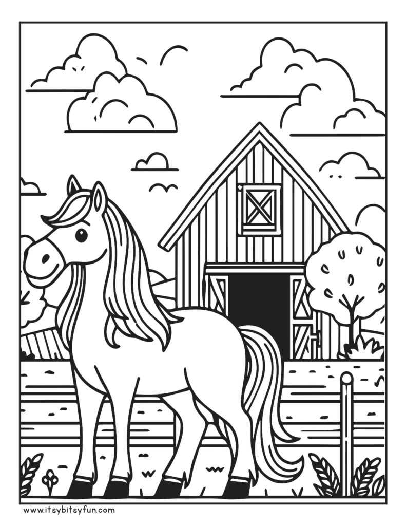 printable horse coloring pictures