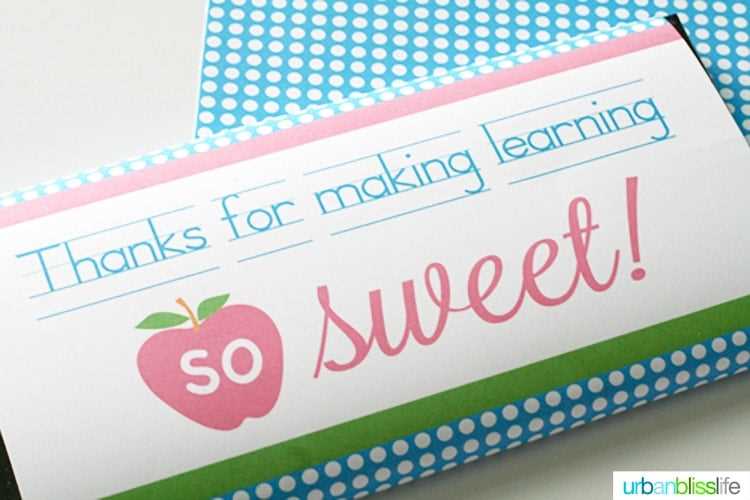 teacher appreciation candy printables