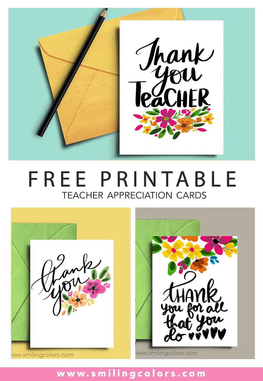 teacher appreciation card free printable