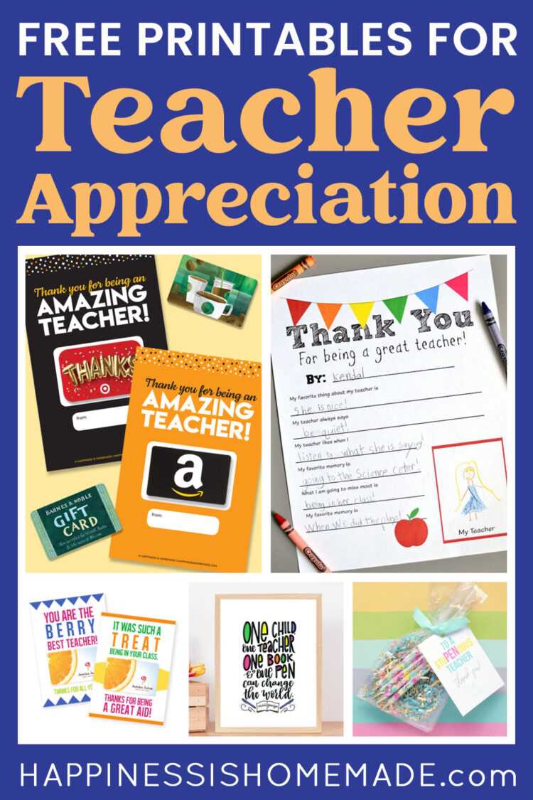 teacher thank you printables
