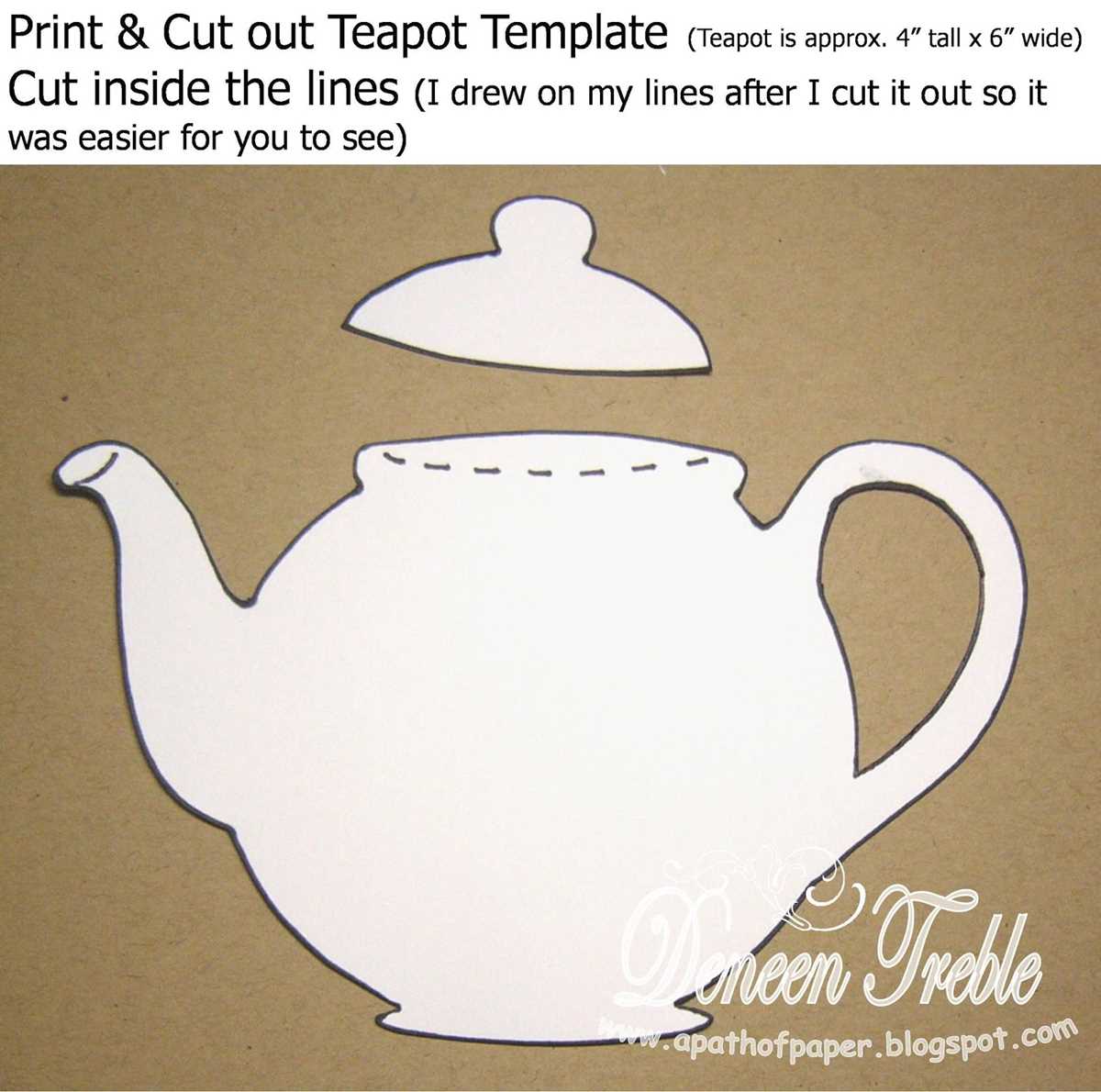 teapot template printable