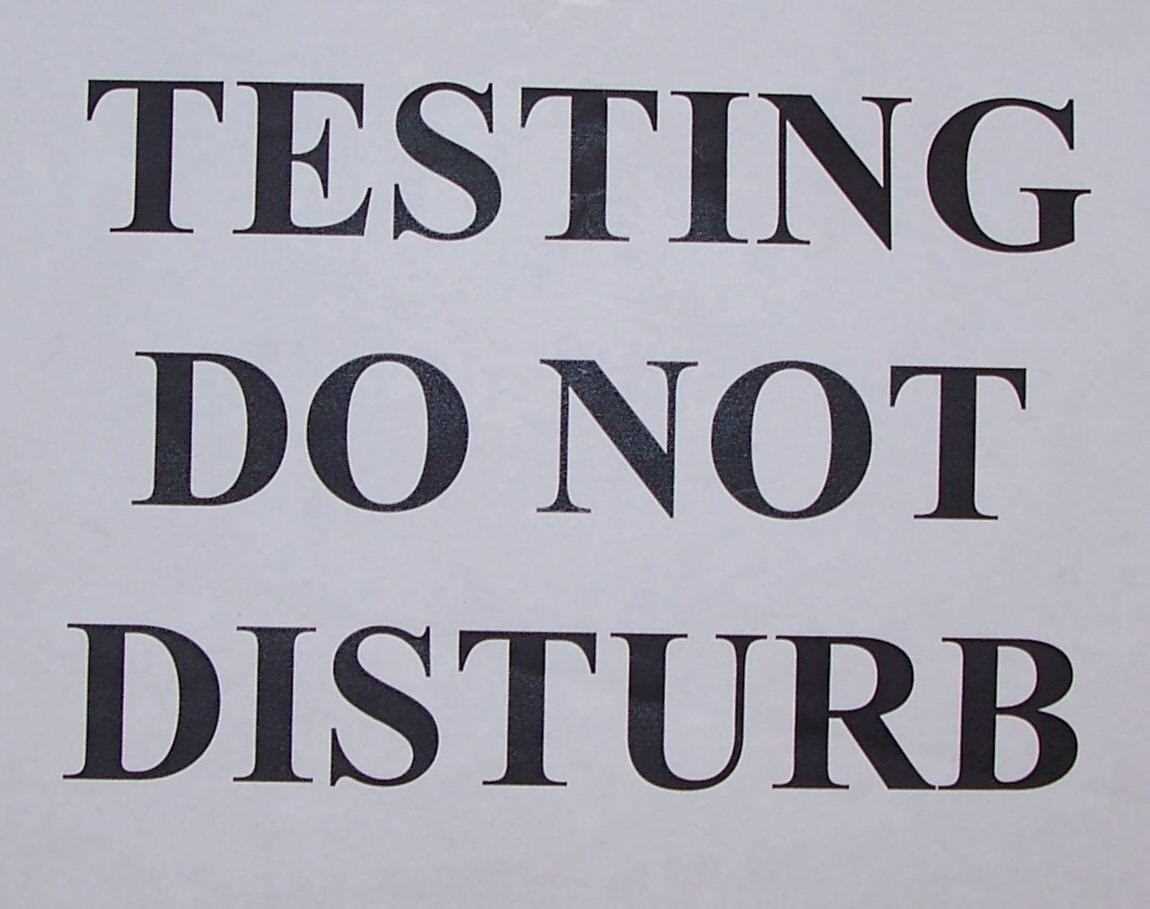 testing signs printable