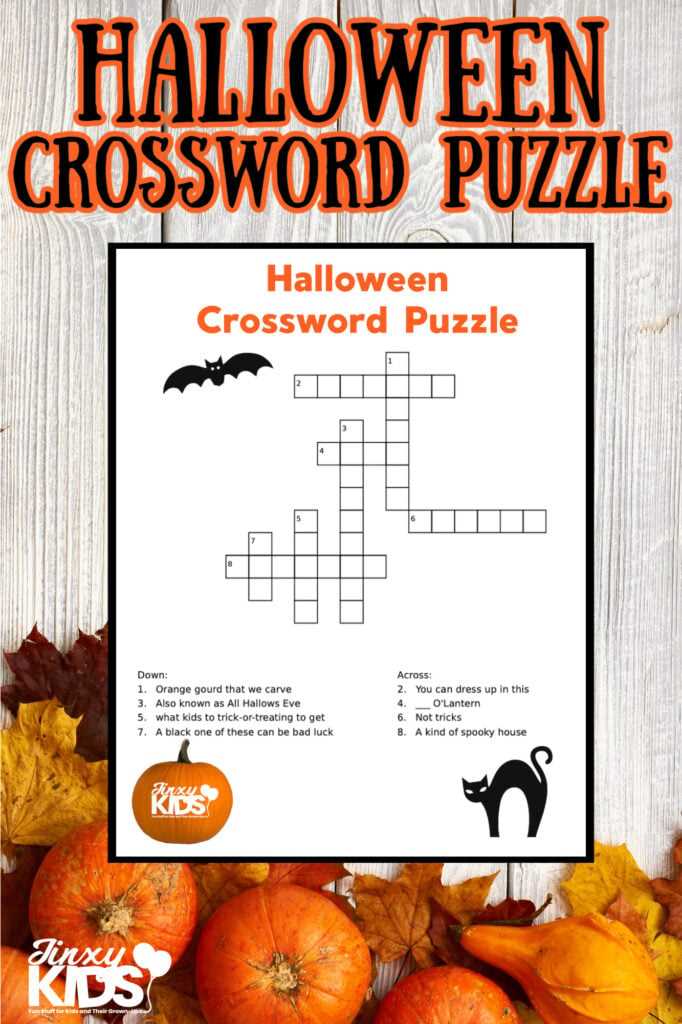 halloween crossword printable