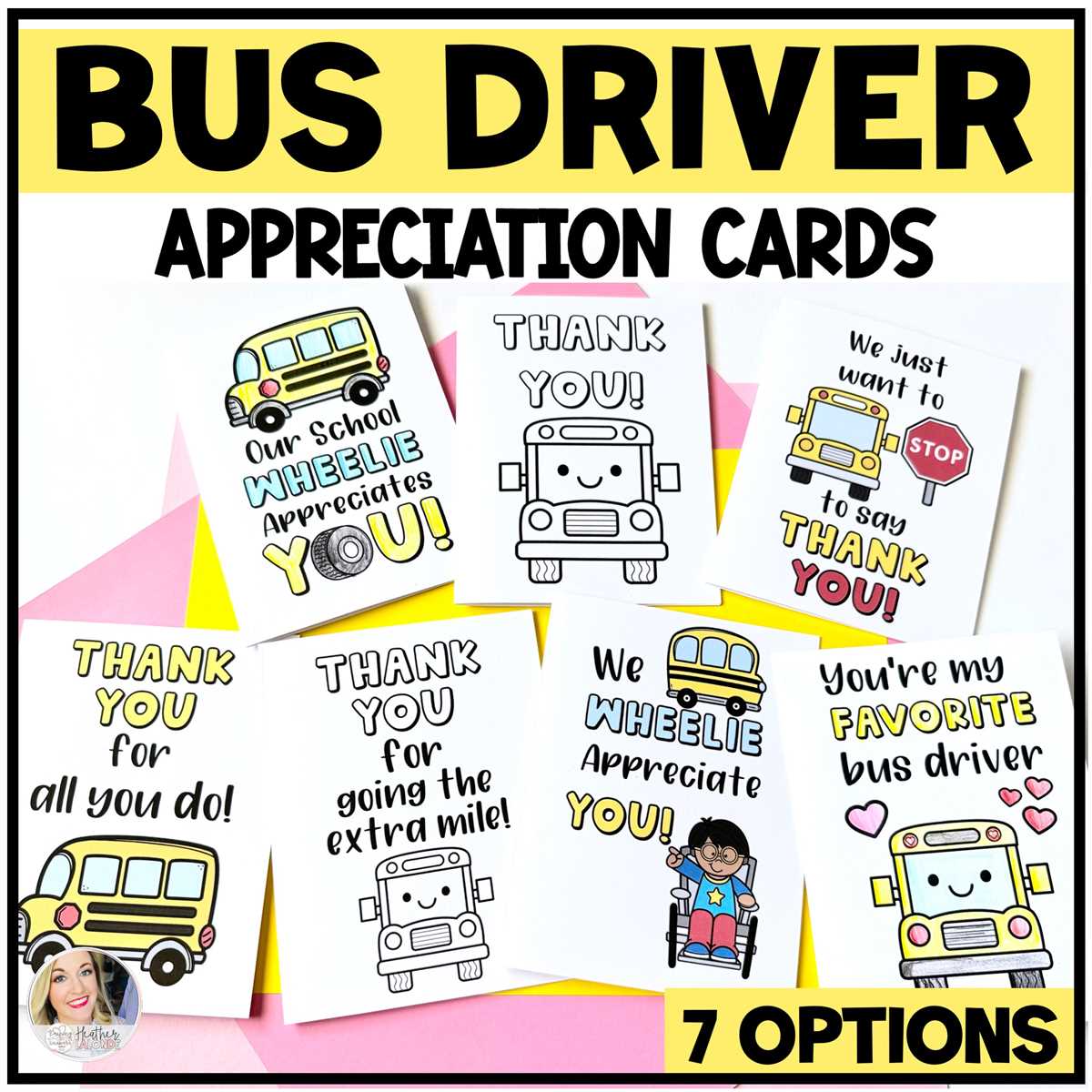 thank you card for bus driver printable