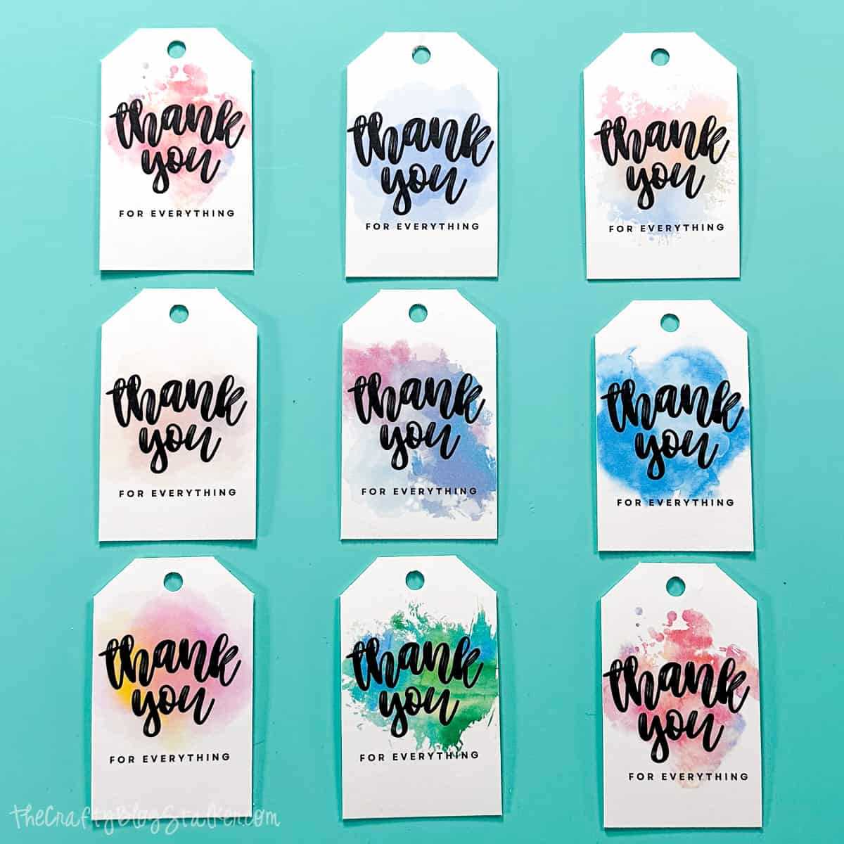 thank you tag printable free