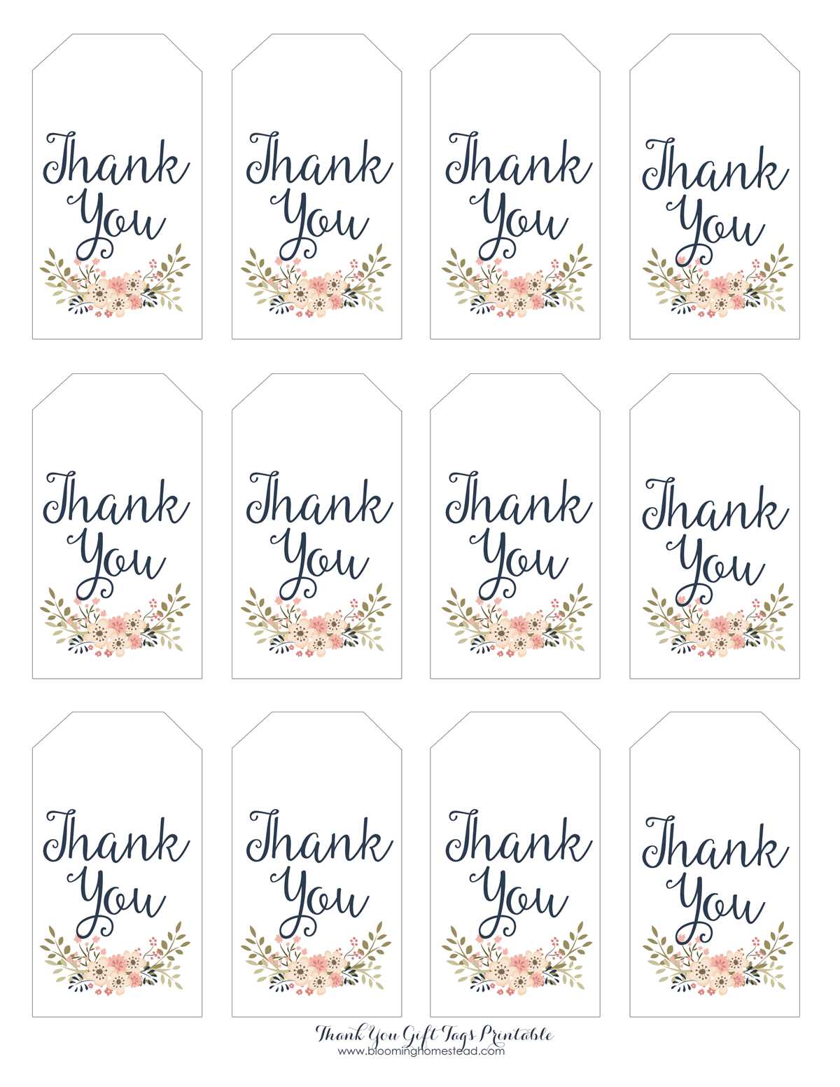 thank you tags printable