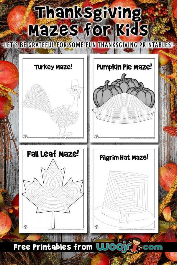 thanksgiving maze printable