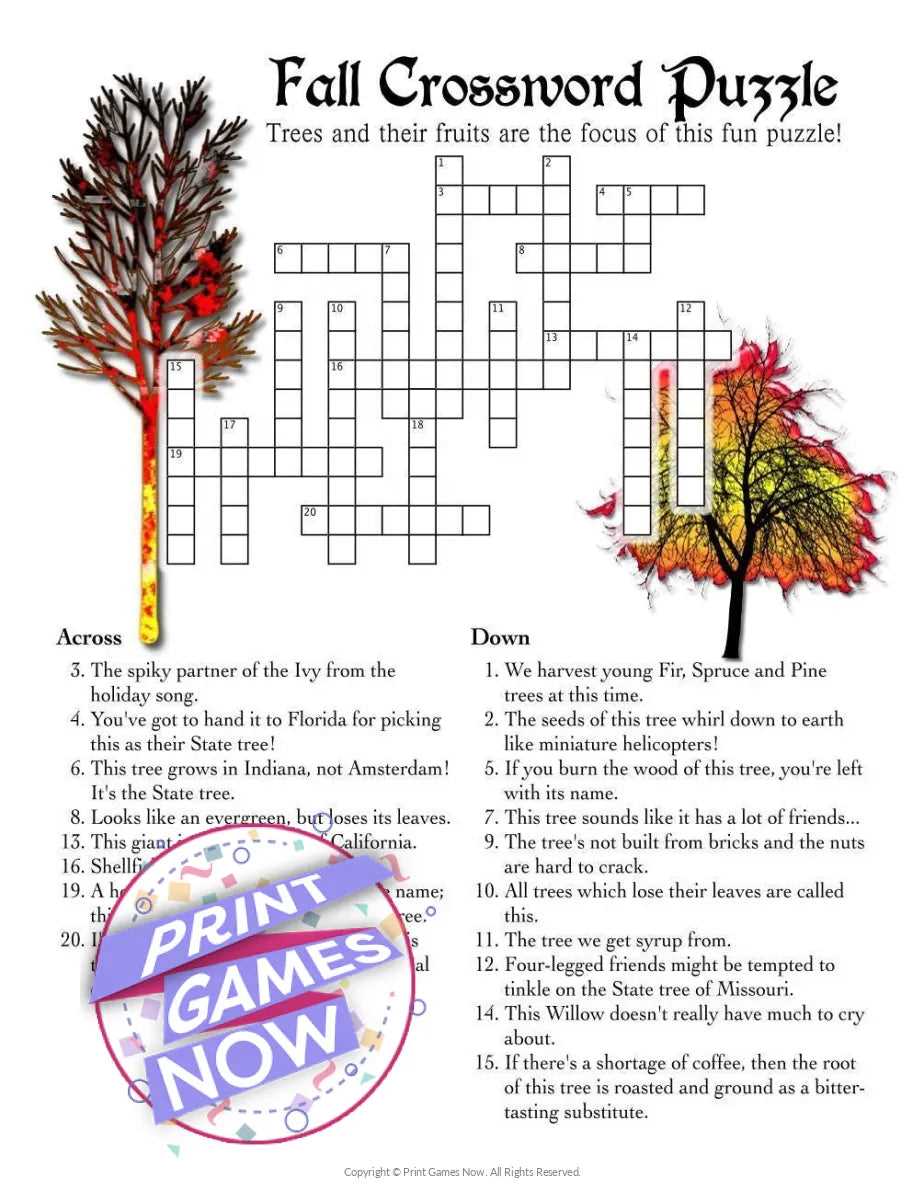 thanksgiving printable crossword puzzles