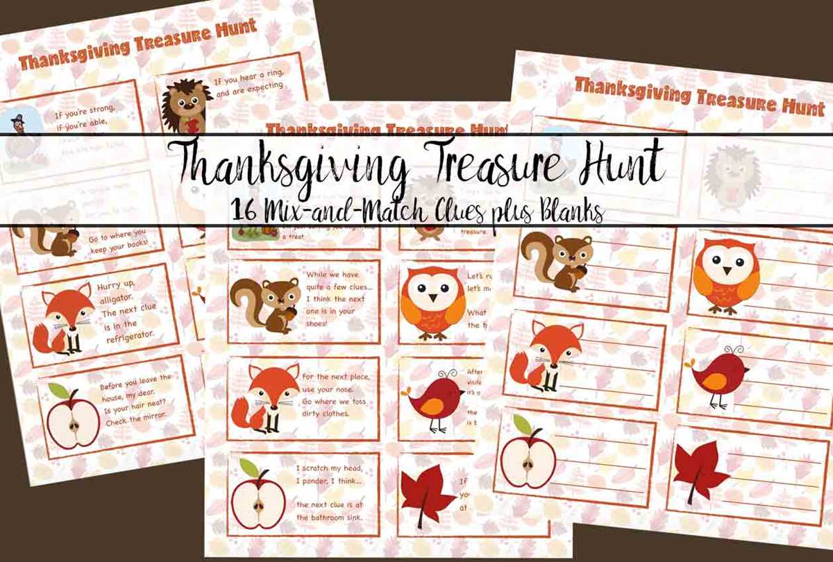 thanksgiving scavenger hunt free printable
