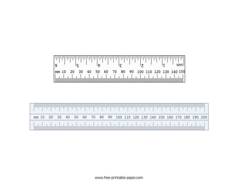 ruler mm actual size printable