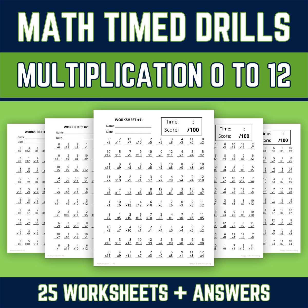 timed multiplication tests printable