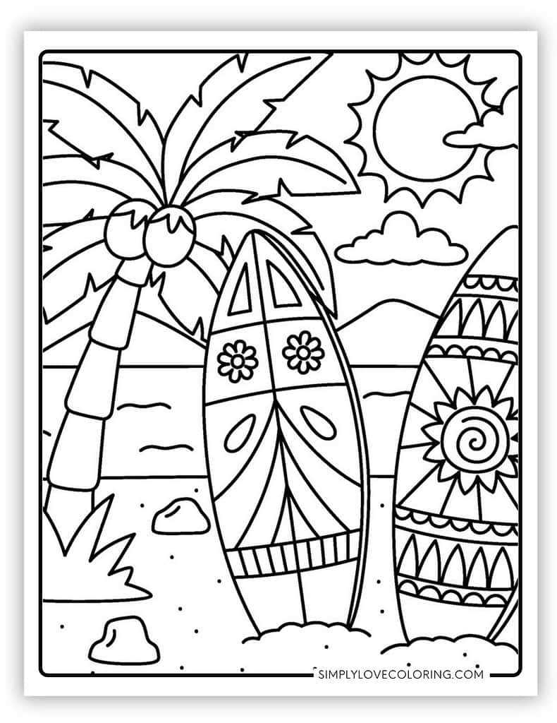 summer printables coloring pages