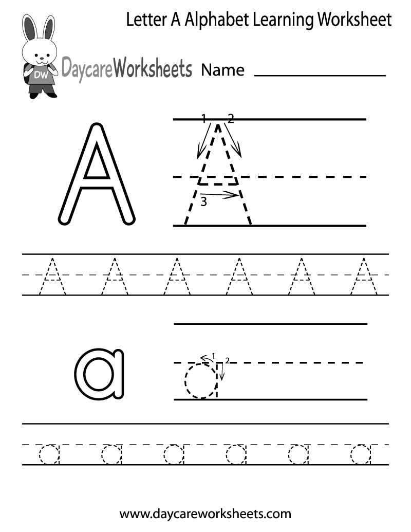 letter a worksheets free printables