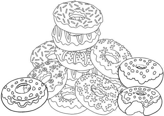 printable donut coloring pages