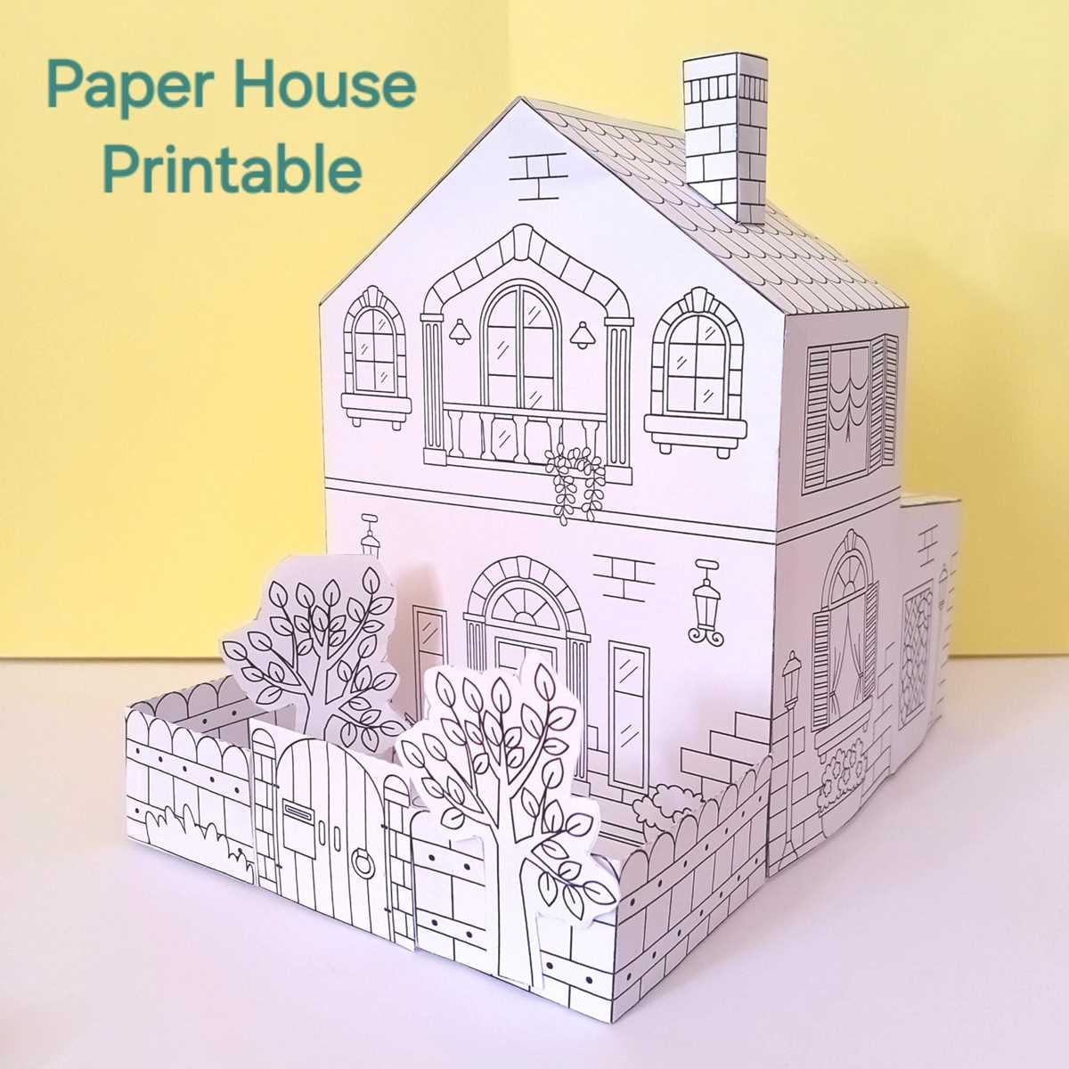 paper house template printable