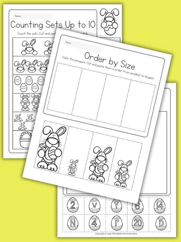 easter activities for preschoolers printables