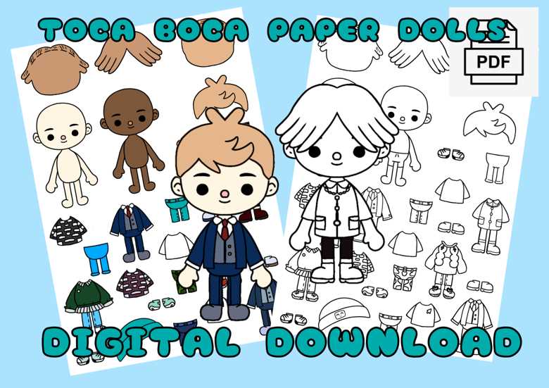 toca boca paper dolls printable
