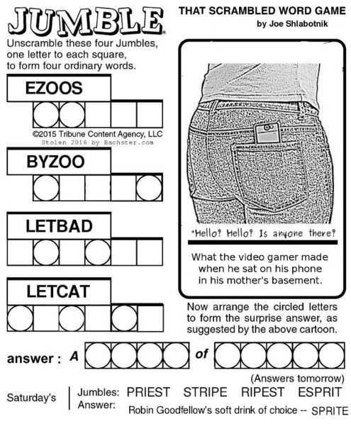 today jumble puzzle printable