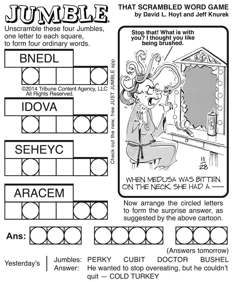 today jumble puzzle printable
