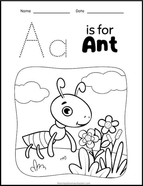 letter a free printable worksheets
