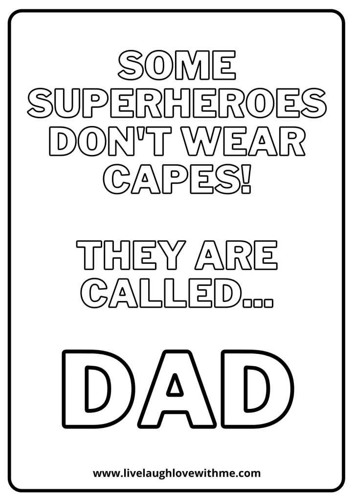 free printable fathers day coloring pages