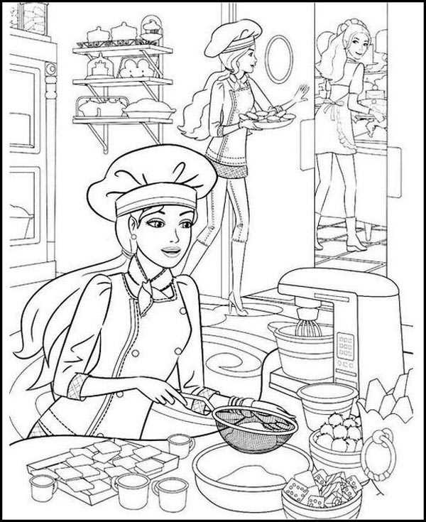 barbie coloring pages printable