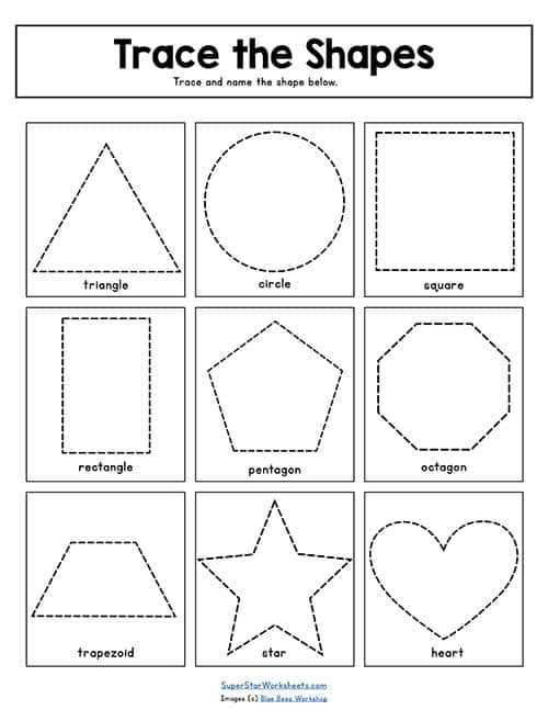 trace shapes printable