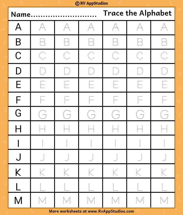 traceable alphabet worksheets printable