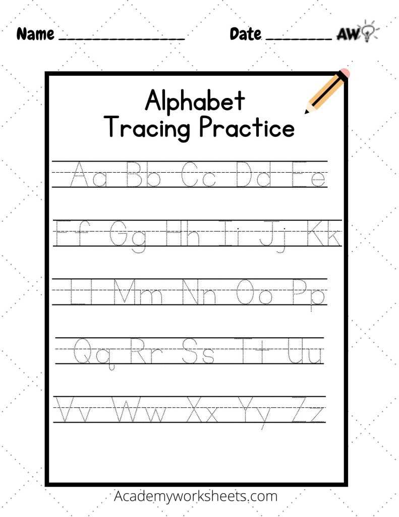 tracing letters for preschool printables