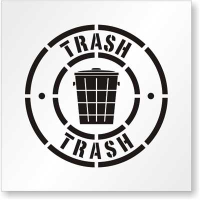 trash sign printable