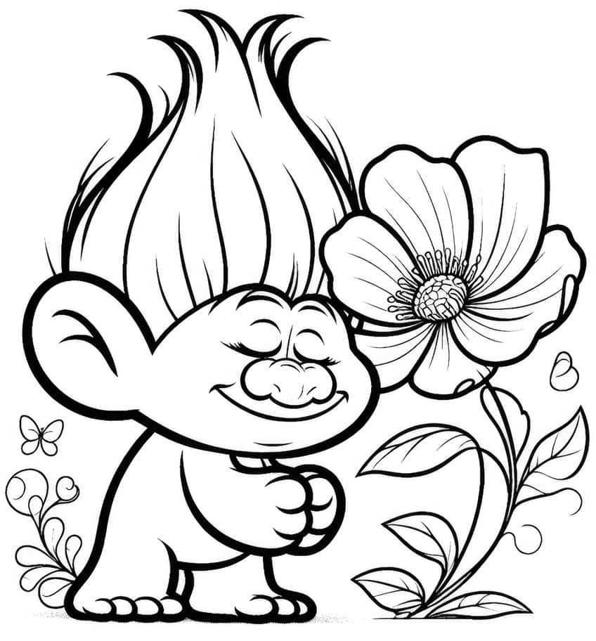 trolls free printable coloring pages