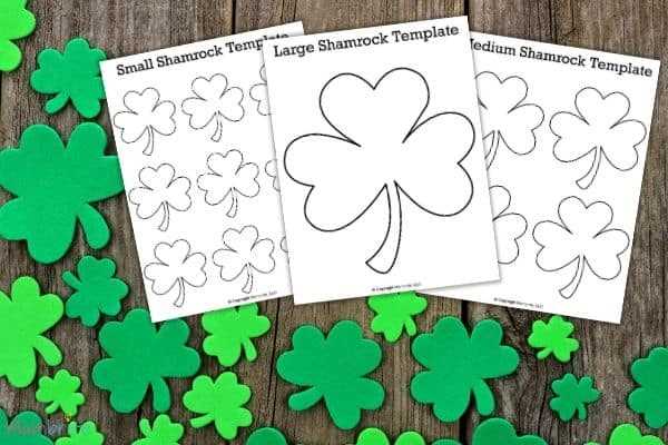 printable outline of a shamrock