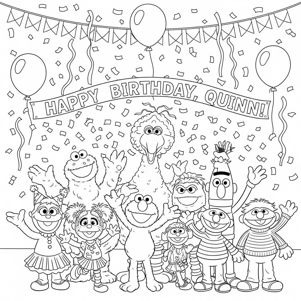 printable sesame street characters coloring pages