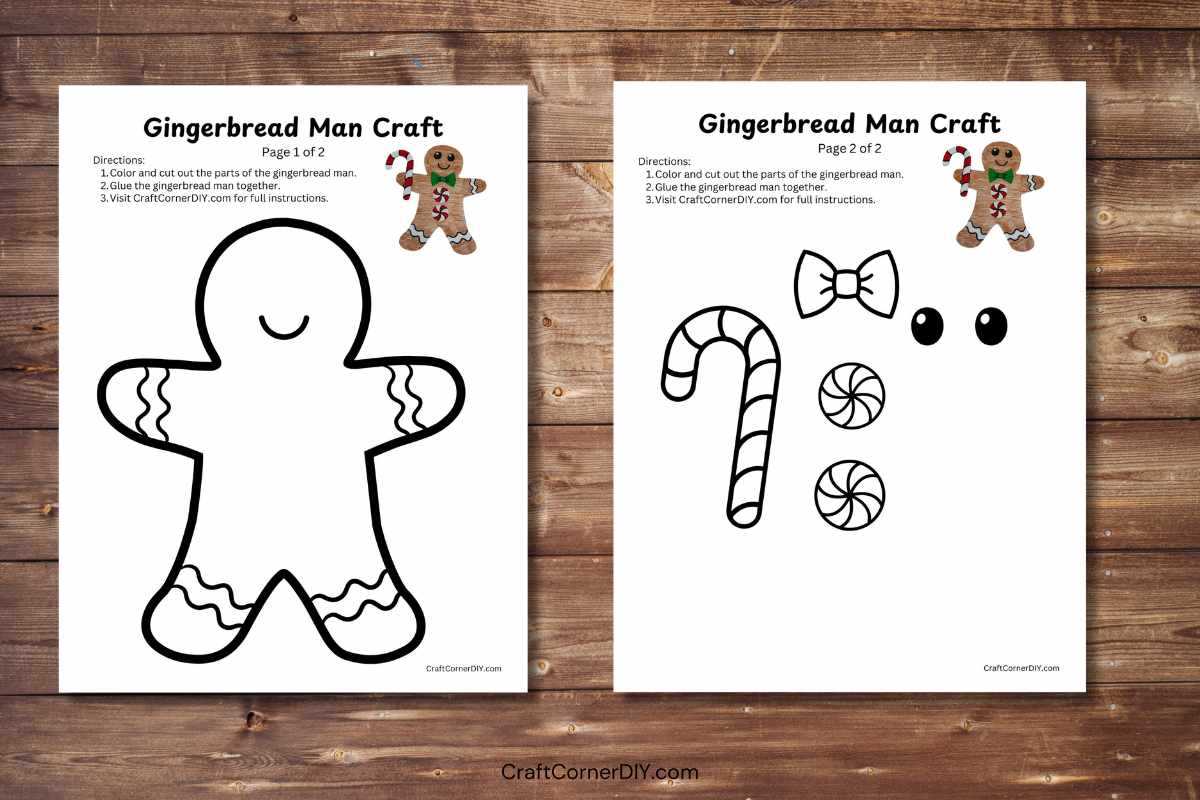 free gingerbread man template printable