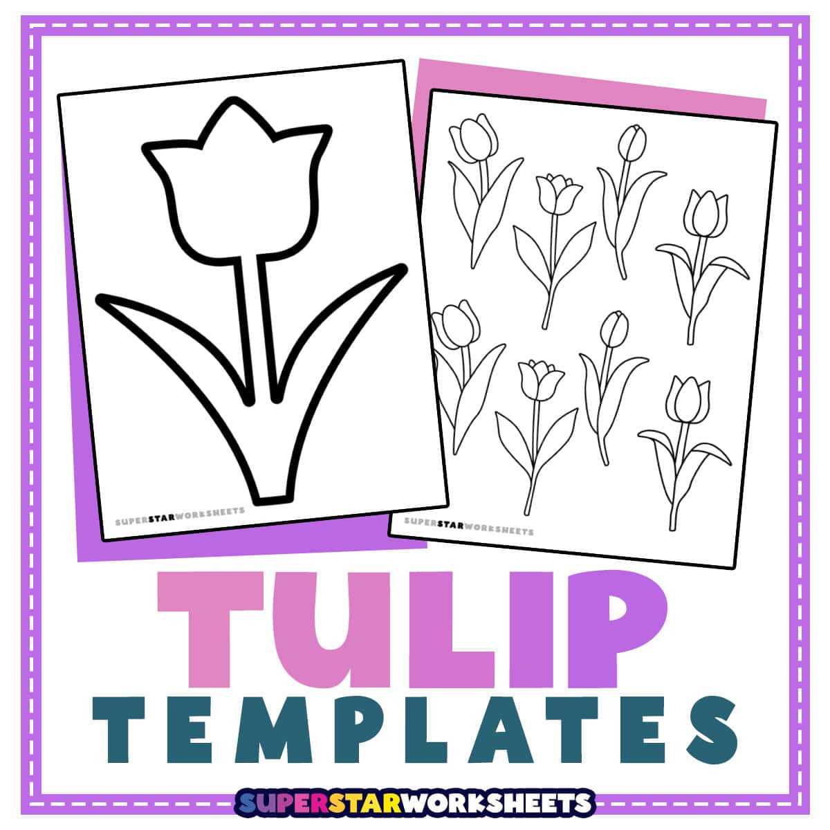 tulip template free printable
