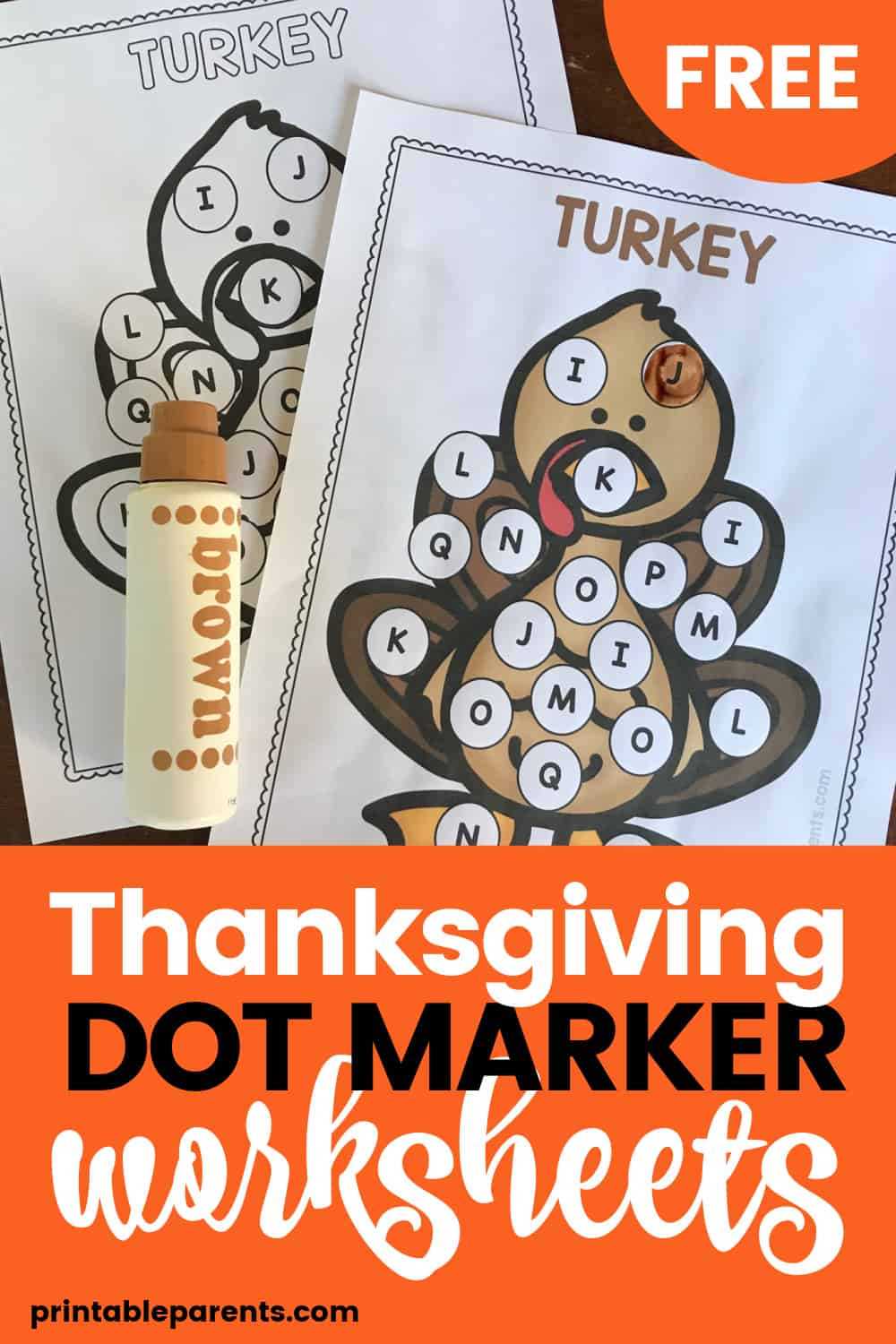 turkey dot marker printable